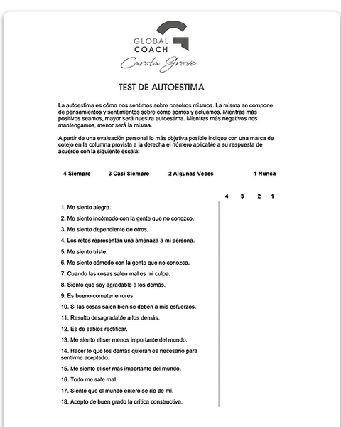 Test Autoestima